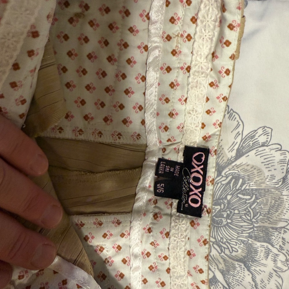 XOXO Tan Striped Capri Pantsuit - Picture 4 of 16